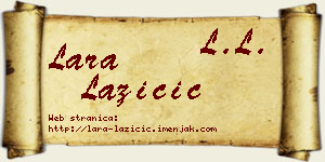 Lara Lazičić vizit kartica